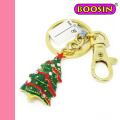 Corrente chave da árvore de Natal do ouro / chaveiro / Keyholder